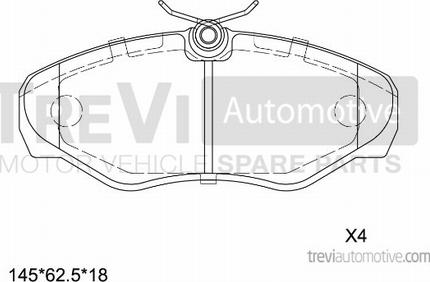 Trevi Automotive PF1633 - Kit pastiglie freno, Freno a disco autozon.pro