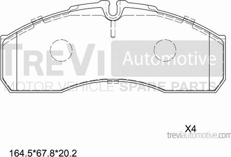 Trevi Automotive PF1623 - Kit pastiglie freno, Freno a disco autozon.pro