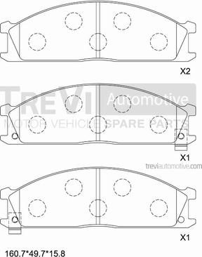 Trevi Automotive PF1677 - Kit pastiglie freno, Freno a disco autozon.pro