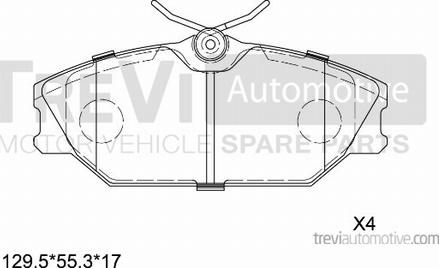 Trevi Automotive PF1096 - Kit pastiglie freno, Freno a disco autozon.pro