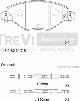 Trevi Automotive PF1090 - Kit pastiglie freno, Freno a disco autozon.pro