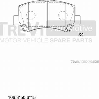 Trevi Automotive PF1097 - Kit pastiglie freno, Freno a disco autozon.pro