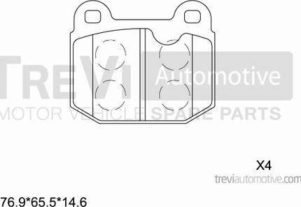 Trevi Automotive PF1048 - Kit pastiglie freno, Freno a disco autozon.pro