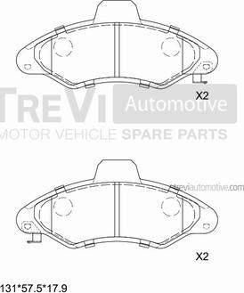 Trevi Automotive PF1047 - Kit pastiglie freno, Freno a disco autozon.pro