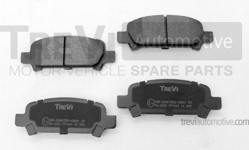 Trevi Automotive PF1069 - Kit pastiglie freno, Freno a disco autozon.pro