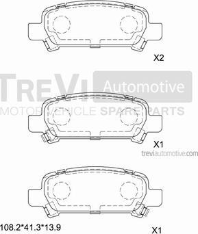 Trevi Automotive PF1069 - Kit pastiglie freno, Freno a disco autozon.pro