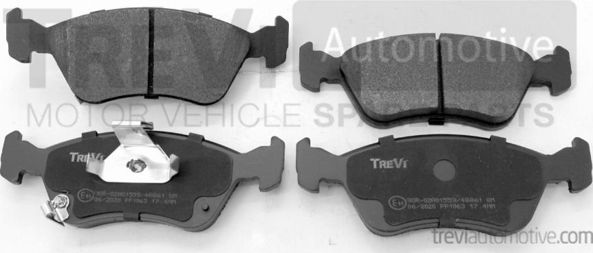 Trevi Automotive PF1063 - Kit pastiglie freno, Freno a disco autozon.pro