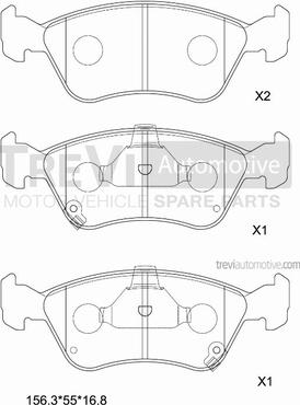 Trevi Automotive PF1063 - Kit pastiglie freno, Freno a disco autozon.pro