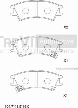 Trevi Automotive PF1067 - Kit pastiglie freno, Freno a disco autozon.pro