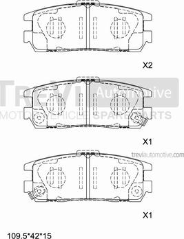 Trevi Automotive PF1005 - Kit pastiglie freno, Freno a disco autozon.pro