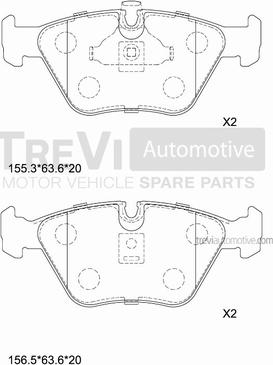 Trevi Automotive PF1019 - Kit pastiglie freno, Freno a disco autozon.pro