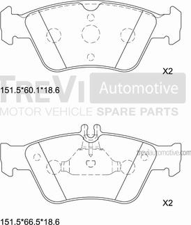 Trevi Automotive PF1010 - Kit pastiglie freno, Freno a disco autozon.pro