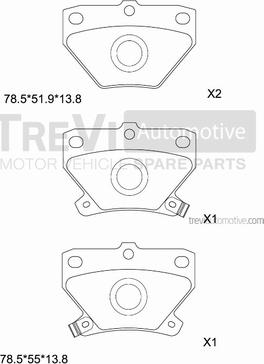 Trevi Automotive PF1084 - Kit pastiglie freno, Freno a disco autozon.pro