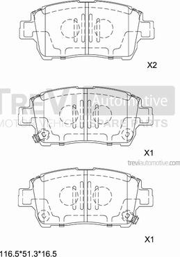 Trevi Automotive PF1081 - Kit pastiglie freno, Freno a disco autozon.pro