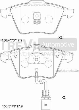 Trevi Automotive PF1087 - Kit pastiglie freno, Freno a disco autozon.pro