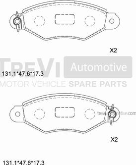 Trevi Automotive PF1039 - Kit pastiglie freno, Freno a disco autozon.pro