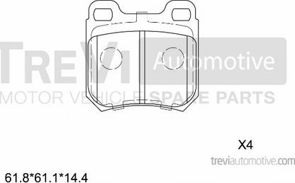 Trevi Automotive PF1036 - Kit pastiglie freno, Freno a disco autozon.pro