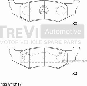 Trevi Automotive PF1030 - Kit pastiglie freno, Freno a disco autozon.pro