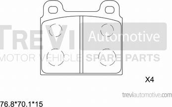 Trevi Automotive PF1031 - Kit pastiglie freno, Freno a disco autozon.pro