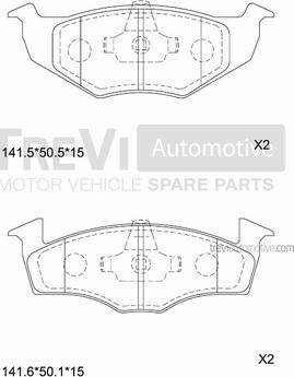 Trevi Automotive PF1032 - Kit pastiglie freno, Freno a disco autozon.pro