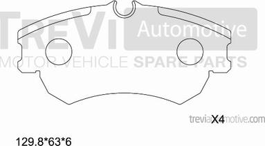 Trevi Automotive PF1037 - Kit pastiglie freno, Freno a disco autozon.pro