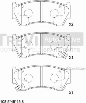 Trevi Automotive PF1024 - Kit pastiglie freno, Freno a disco autozon.pro