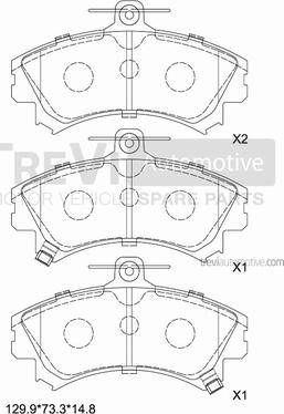 Trevi Automotive PF1025 - Kit pastiglie freno, Freno a disco autozon.pro