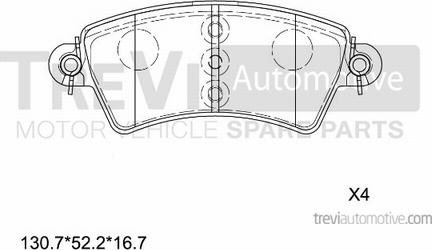 Trevi Automotive PF1075 - Kit pastiglie freno, Freno a disco autozon.pro