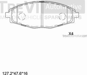 Trevi Automotive PF1071 - Kit pastiglie freno, Freno a disco autozon.pro