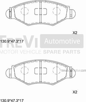 Trevi Automotive PF1077 - Kit pastiglie freno, Freno a disco autozon.pro