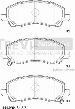 Trevi Automotive PF1194 - Kit pastiglie freno, Freno a disco autozon.pro