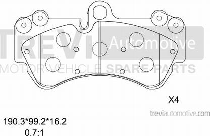 Trevi Automotive PF1195 - Kit pastiglie freno, Freno a disco autozon.pro