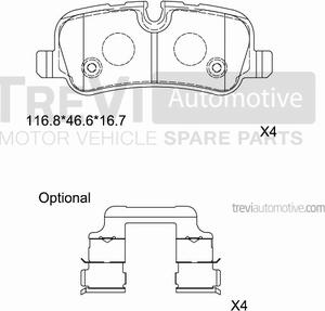 Trevi Automotive PF1190 - Kit pastiglie freno, Freno a disco autozon.pro