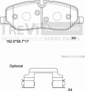 Trevi Automotive PF1191 - Kit pastiglie freno, Freno a disco autozon.pro