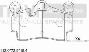 Trevi Automotive PF1197 - Kit pastiglie freno, Freno a disco autozon.pro