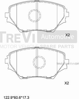 Trevi Automotive PF1144 - Kit pastiglie freno, Freno a disco autozon.pro