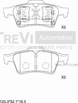 Trevi Automotive PF1158 - Kit pastiglie freno, Freno a disco autozon.pro