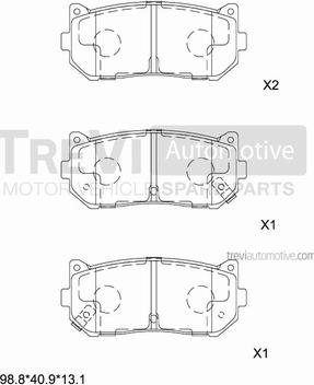 Trevi Automotive PF1169 - Kit pastiglie freno, Freno a disco autozon.pro