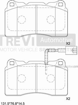 Trevi Automotive PF1162 - Kit pastiglie freno, Freno a disco autozon.pro