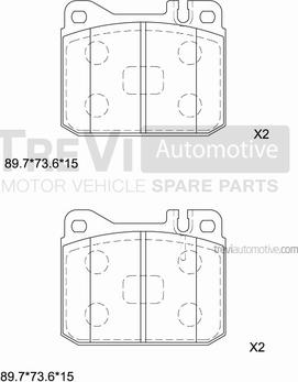 Trevi Automotive PF1105 - Kit pastiglie freno, Freno a disco autozon.pro