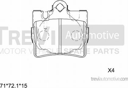 Trevi Automotive PF1103 - Kit pastiglie freno, Freno a disco autozon.pro