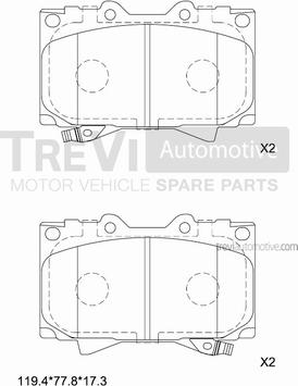 Trevi Automotive PF1111 - Kit pastiglie freno, Freno a disco autozon.pro