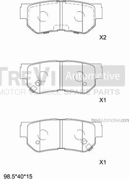 Trevi Automotive PF1189 - Kit pastiglie freno, Freno a disco autozon.pro