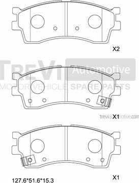 Trevi Automotive PF1185 - Kit pastiglie freno, Freno a disco autozon.pro