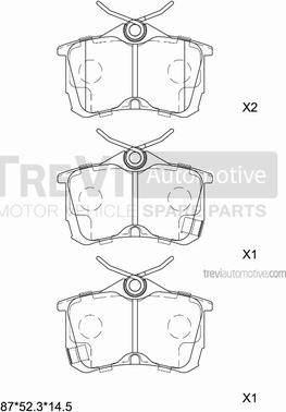 Trevi Automotive PF1139 - Kit pastiglie freno, Freno a disco autozon.pro