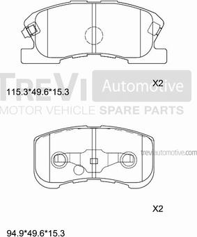 Trevi Automotive PF1136 - Kit pastiglie freno, Freno a disco autozon.pro