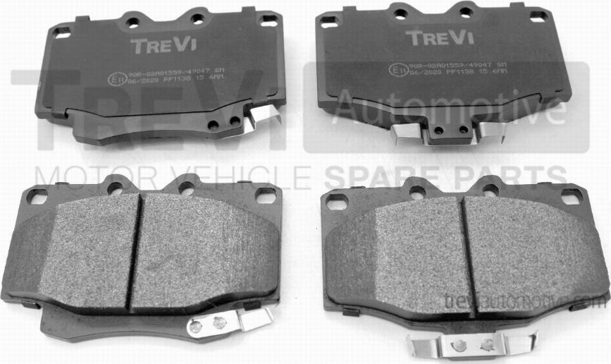 Trevi Automotive PF1138 - Kit pastiglie freno, Freno a disco autozon.pro