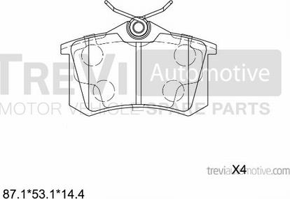 Trevi Automotive PF1132 - Kit pastiglie freno, Freno a disco autozon.pro