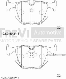 Trevi Automotive PF1129 - Kit pastiglie freno, Freno a disco autozon.pro