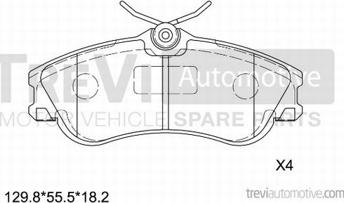 Trevi Automotive PF1126 - Kit pastiglie freno, Freno a disco autozon.pro